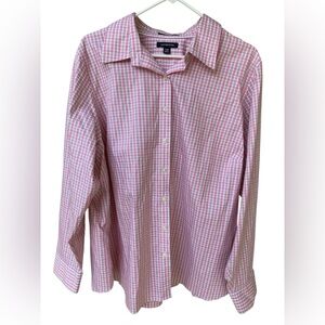 Women’s Lands' End Plaid Button Up Shirt 24W